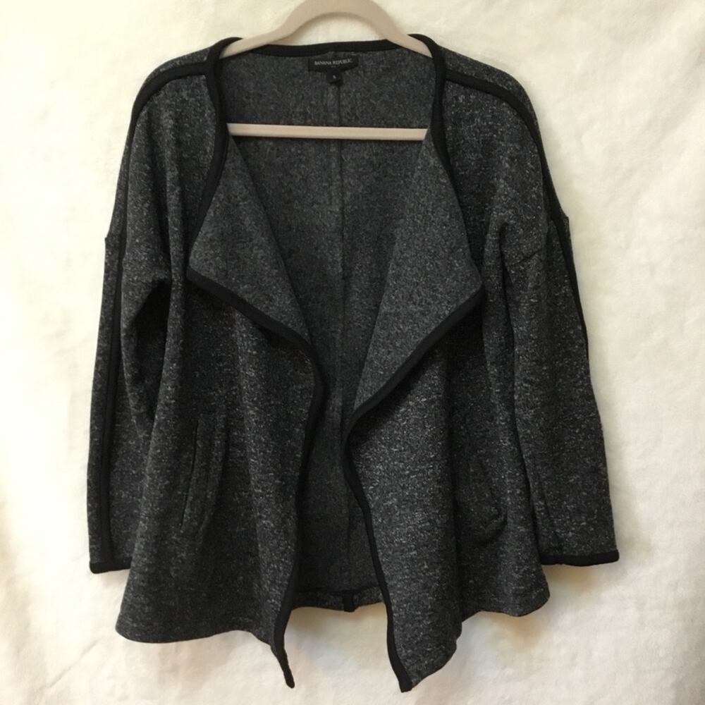 Banana Republic Gray Open-front Cardigan